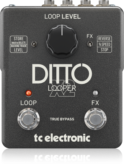 LOOPER DITTO X2 Pedal Looper altamente intuitivo con botn de parada dedicado y efectos de bucle